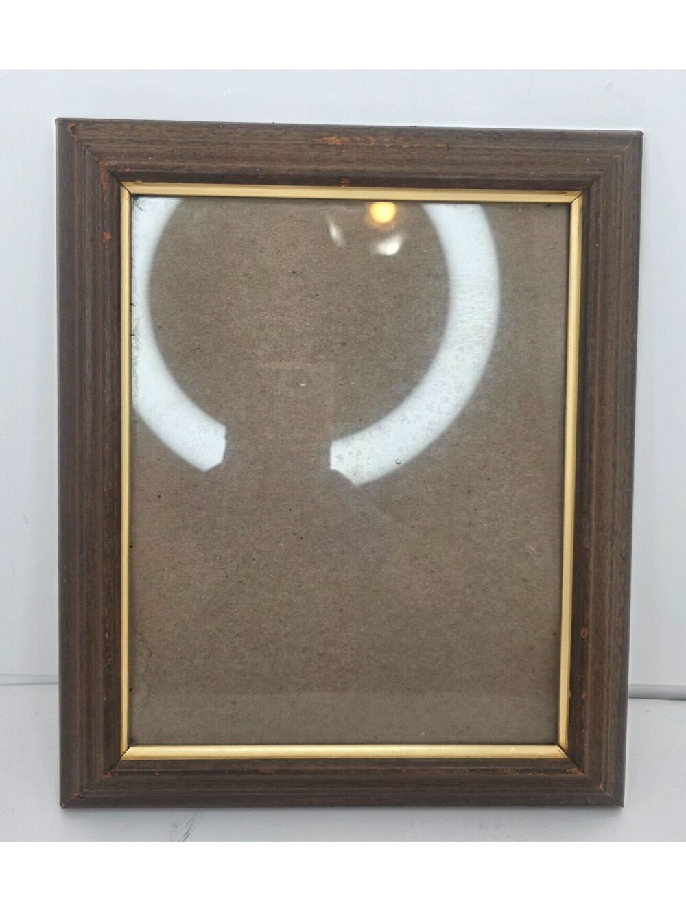 Vintage Wooden Photo 8 x 10 Frame Dark Brown w/ Gold Trim Gilt Border (3)